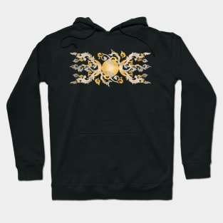 Triple Moon - Triple Goddess Pearl and Gold Hoodie